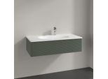 Villeroy und Boch Antao Waschtisch-Unterschrank K02100HL 98,8x25,6x49,3cm, mit Frontstruktur, leaf green matt lacquer