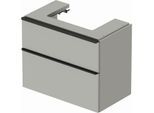 Duravit D-Neo Waschtisch-Unterschrank DE437300707 78,4 x 44,2 cm, Betongrau Matt, wandhängend, 1 Schubkasten, 1 Auszug
