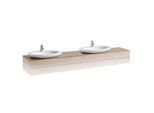 LAUFEN Alessi One Möbeldeckplatte H4246040976301 2400x12x500mm, Ausschnitt r. & l., Noce Conaletto