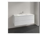 Villeroy und Boch Antao Waschtisch-Unterschrank L06100GF 118,8x50,4x49,3cm, mit Frontstruktur, glossy white lacquer