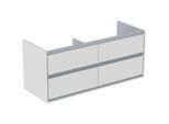 Ideal Standard Connect Air DoppelWaschtischunterschrank E0822KN 120x51,7x44cm, 4 Auszüge, weiß glänzend/hellgrau matt