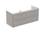Ideal Standard Connect Air DoppelWaschtischunterschrank E0822PS 120x51,7x44cm, 4 Auszüge, Eiche grau Dekor/weiß matt