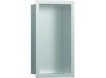 hansgrohe XtraStoris Wandnische 56094800 30x15x10cm, mit Designrahmen, Edelstahl gebürstet, Edelstahl optic