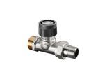 Oventrop Baureihe A Thermostatventil 1181197 DN 15, G 3/4 AGxR 1/2 AG, Durchgang, Messing vernickelt