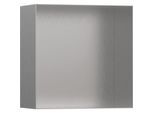 hansgrohe XtraStoris Wandnische 56079800 30x30x14cm, mit offenem Rahmen, Edelstahl Optic