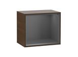Villeroy und Boch Finion Regalmodul FD10GKGN 41,8x35,6x27cm, Regal Antracite Matt, Walnut veneer