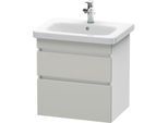 Duravit DuraStyle Waschtisch-Unterschrank DS648000718 58 x 44,8 cm, betongrau/weiß matt, 2 Schubkästen, wandhängend