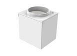 Emco Asis Mineralguss Waschtisch 958227411 optiwhite, Griff links, Armaturenbohrung rechts