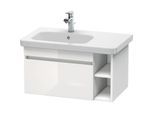 Duravit DuraStyle Waschtisch-Unterschrank DS639402218 73 x 44,8 cm, Becken links, weiß hochglanz/weiß matt, 1 Auszug