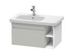 Duravit DuraStyle Waschtisch-Unterschrank DS639400718 73 x 44,8 cm, Becken links, betongrau/weiß matt, 1 Auszug