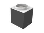 Emco Asis 958227515 Gäste-Waschtisch (Mineralguss), 450 mm Türgriff links, ohne Armaturenbohrung