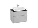 Villeroy und Boch Finion Waschtischunterschrank F34200GJ 80x60,3cm, Abdeckplatte black matt, Light grey matt