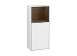 Villeroy und Boch Finion Seitenschrank F510GNGF 41,8x93,6x27cm, rechts, Regal oben Walnut veneer, Glossy white lacquer