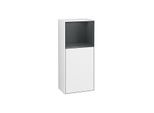 Villeroy und Boch Finion Seitenschrank F530HGGF 41,8cm, rechts, Ladestation, Regal Midnight Blue Matt Lacquer, Glossy white lacquer