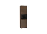 Villeroy und Boch Finion Hochschrank G460PHGN 41,8x151,6cm, links, Emotion, Regal Glossy Black Lacquer, Walnut veneer