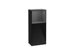 Villeroy und Boch Finion Seitenschrank F510GKPH 41,8x93,6x27cm, rechts, Regal oben Anthracite Matt, Glossy Black Lacquer
