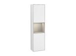 Villeroy und Boch Finion Hochschrank F470HHGF 41,8x151,6x27cm, rechts, Regal Sand Matt Lacquer, Glossy white lacquer