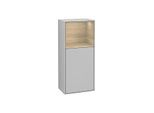 Villeroy und Boch Finion Seitenschrank F530PCGJ 41,8cm, rechts, Ladestation, Regal Oak Venerr, Light grey matt