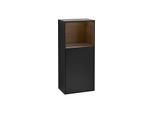 Villeroy und Boch Finion Seitenschrank F530GNPD 41,8cm, rechts, Ladestation, Regal Walnut veneer, Black matt lacquer
