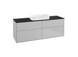 Villeroy und Boch Finion Waschtischunterschrank F32200GJ 160x60,3cm, Abdeckplatte black matt, Light grey matt