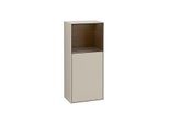 Villeroy und Boch Finion Seitenschrank F520GNHH 41,8cm, links, Ladestation, Regal Walnut Veneer, Sand Matt Lacquer