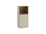 Villeroy und Boch Finion Seitenschrank G500GNHH 41,8x93,6cm, links, Emotion, Regal oben Walnut Veneer, Sand Matt Lacquer