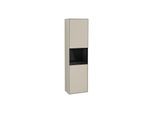 Villeroy und Boch Finion Hochschrank F460PHHH 41,8x151,6x27cm, links, Regal Glossy Black Lacquer, Sand Matt Lacquer