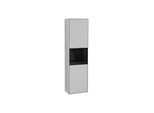Villeroy und Boch Finion Hochschrank F460PHGJ 41,8x151,6x27cm, links, Regal Glossy Black Lacquer, Light grey matt