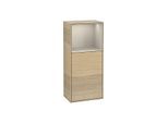 Villeroy und Boch Finion Seitenschrank F510HHPC 41,8x93,6x27cm, rechts, Regal oben Sand Matt, Oak Veneer