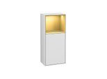 Villeroy und Boch Finion Seitenschrank G520HFMT 41,8cm, links, Ladestation, Emotion, Regal Gold Matt Lacquer, White matt lacquer
