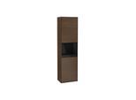 Villeroy und Boch Finion Hochschrank G470PHGN 41,8x151,6cm, rechts, Emotion, Regal Glossy Black Lacquer, Walnut veneer