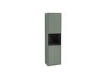 Villeroy und Boch Finion Hochschrank F460PHGM 41,8x151,6x27cm, links, Regal Glossy Black Lacquer, Olive Matt Lacquer