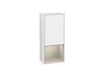 Villeroy und Boch Finion Seitenschrank G550HHGF 41,8cm, rechts, Emotion, Regal unten Sand Matt, Glossy white lacquer