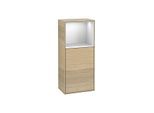 Villeroy und Boch Finion Seitenschrank G520MTPC 41,8cm, links, Ladestation, Emotion, Regal White Matt Lacquer, Oak Veneer