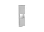 Villeroy und Boch Finion Hochschrank F460MTGJ 41,8x151,6x27cm, links, Regal White matt lacquer, Light grey matt