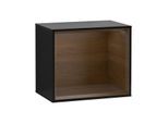 Villeroy und Boch Finion Regalmodul F590GNPH 41,8x35,6x27cm, Ladestation, Regal Walnut Veneer, Glossy Black Lacquer