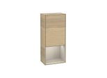 Villeroy und Boch Finion Seitenschrank F550HHPC 41,8x93,6x27cm, rechts, Regal unten Sand Matt, Oak Veneer