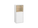 Villeroy und Boch Finion Seitenschrank G520PCGF 41,8cm, links, Ladestation, Emotion, Regal Oak Venerr, Glossy white lacquer