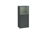 Villeroy und Boch Finion Seitenschrank F530GMHG 41,8cm, rechts, Ladestation, Regal Olive Matt Lacquer, Midnight Blue Matt Lacquer