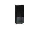 Villeroy und Boch Finion Seitenschrank F550HGPH 41,8x93,6x27cm, rechts, Regal unten Midnight Blue Matt, Glossy Black Lacquer