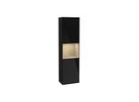 Villeroy und Boch Finion Hochschrank G470PCPH 41,8x151,6cm, rechts, Emotion, Regal Oak Venerr, Glossy Black Lacquer