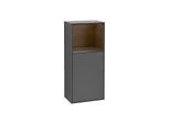 Villeroy und Boch Finion Seitenschrank G520GNGK 41,8cm, links, Ladestation, Emotion, Regal Walnut veneer, Anthracite matt