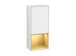 Villeroy und Boch Finion Seitenschrank G550HFGF 41,8cm, rechts, Emotion, Regal unten Gold matt, Glossy white lacquer
