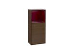 Villeroy und Boch Finion Seitenschrank G530HBGN 41,8cm, rechts, Ladestation, Emotion, Regal Peony Matt Lacquer, Walnut veneer