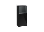 Villeroy und Boch Finion Seitenschrank F510HGPH 41,8x93,6x27cm, rechts, Regal oben Midnight Blue Matt, Glossy Black Lacquer