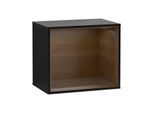 Villeroy und Boch Finion Regalmodul F580GNPH 41,8x35,6x27cm, Regal Walnut Veneer, Glossy Black Lacquer