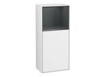 Villeroy und Boch Finion Seitenschrank F520HGGF 41,8cm, links, Ladestation, Regal Midnight Blue Matt Lacquer, Glossy white lacquer