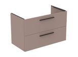 Ideal Standard i.life B Möbelwaschtischunterschrank T5585NH 2 Auszüge Siphon re. 1000x505x630mm Greige matt