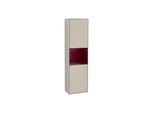 Villeroy und Boch Finion Hochschrank F460HBHH 41,8x151,6x27cm, links, Regal Peony Matt Lacquer, Sand Matt Lacquer