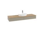 Villeroy & Boch Antao Waschtischunterschrank 1600x190x500mm L14151HK mit Beleuchtung mit Struktur FK/AP: HK/1